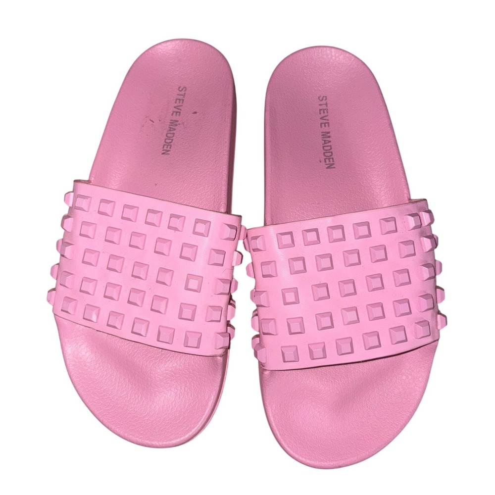 Steve Madden Pink Studded Slides Size 6 – Trendy & Comfortable